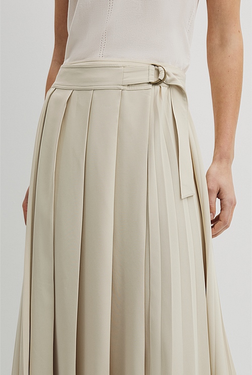 Pleated Midi Skirt