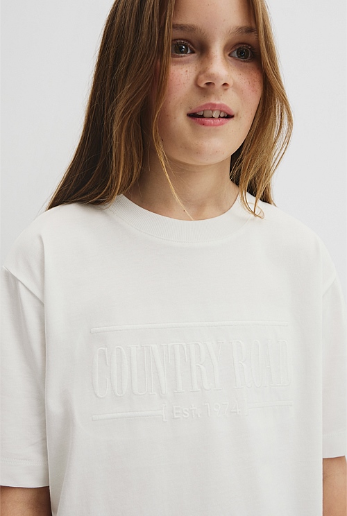 Teen Australian Cotton Short Sleeve Relaxed Heritage T-Shirt Teen Australian Cotton Short Sleeve Relaxed Heritage T-Shirt