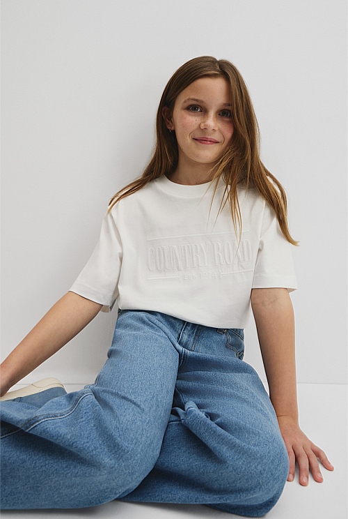 Teen Australian Cotton Short Sleeve Relaxed Heritage T-Shirt Teen Australian Cotton Short Sleeve Relaxed Heritage T-Shirt