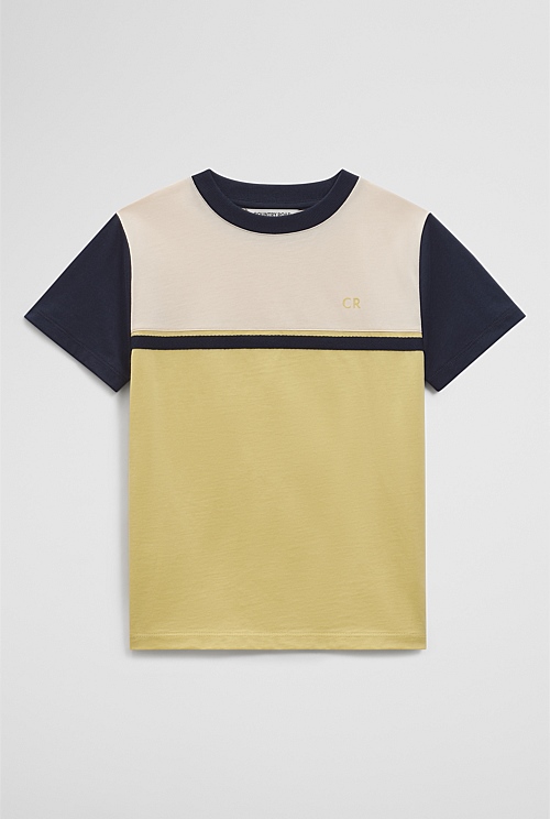 Relaxed Contrast Splice T-Shirt Relaxed Contrast Splice T-Shirt