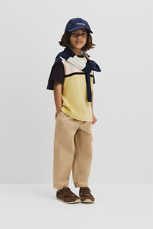 Relaxed Contrast Splice T-Shirt Relaxed Contrast Splice T-Shirt