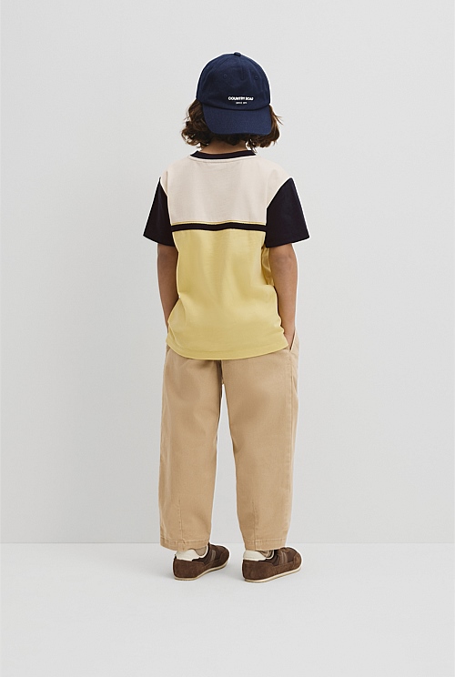 Relaxed Contrast Splice T-Shirt Relaxed Contrast Splice T-Shirt
