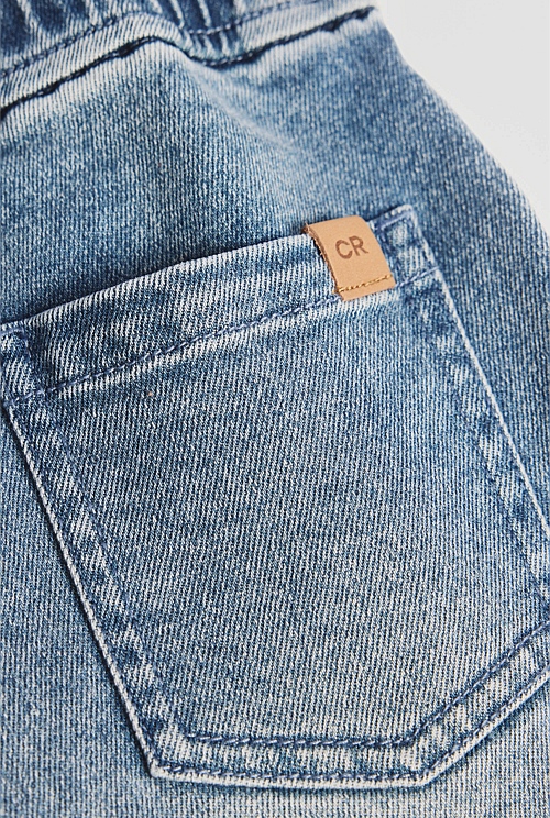 Pull On Denim Straight Pull On Denim Straight