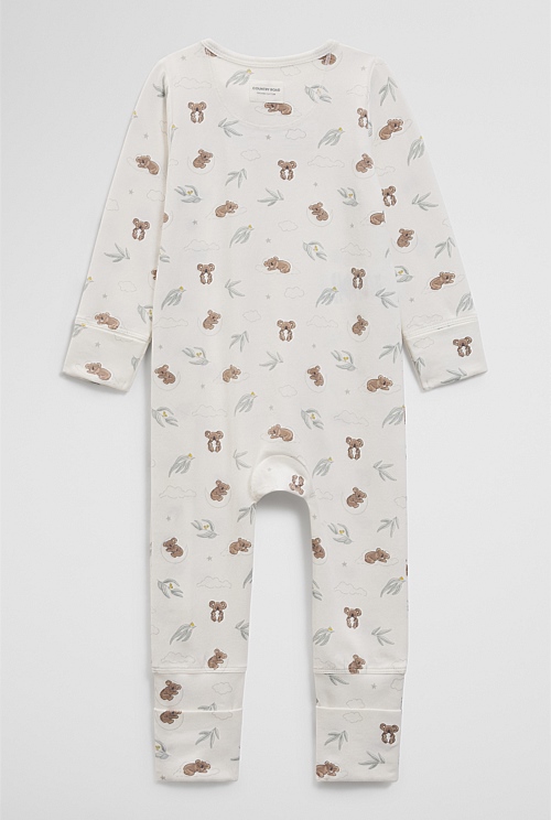 Organically Grown Cotton Jersey Print Jumpsuit