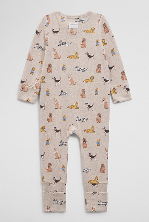 Organically Grown Cotton Jersey Print Jumpsuit Organically Grown Cotton Jersey Print Jumpsuit