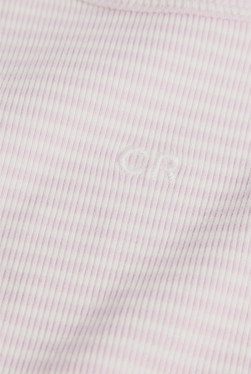 Australian Cotton Blend Short Sleeve Stripe Rib T-Shirt Australian Cotton Blend Short Sleeve Stripe Rib T-Shirt