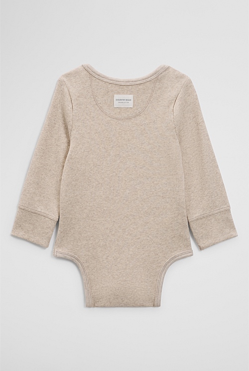 Long Sleeve Envelope Rib Bodysuit Long Sleeve Envelope Rib Bodysuit
