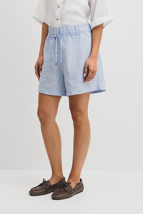 Pull On Linen Short Pull On Linen Short