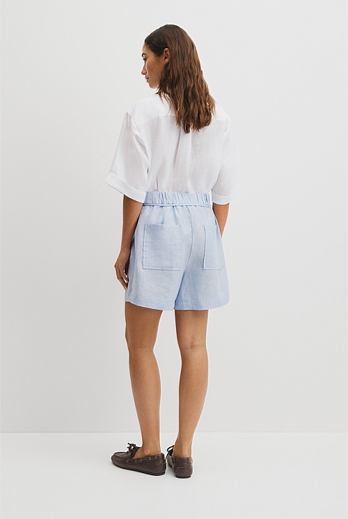 Pull On Linen Short Pull On Linen Short