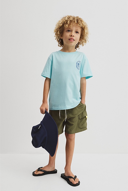 Relaxed Fit Short Sleeve Whale Shark T-Shirt Relaxed Fit Short Sleeve Whale Shark T-Shirt