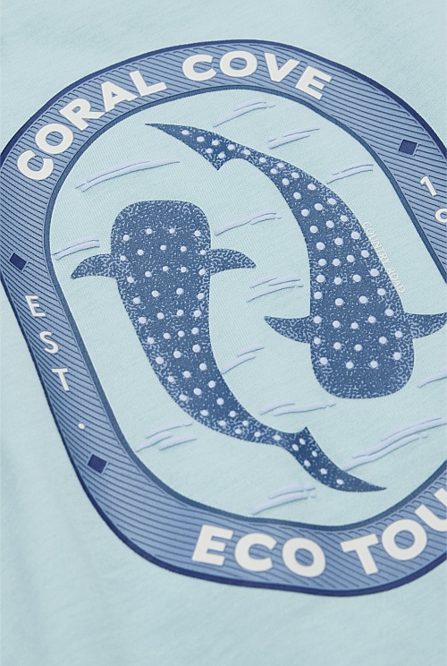 Relaxed Fit Short Sleeve Whale Shark T-Shirt Relaxed Fit Short Sleeve Whale Shark T-Shirt
