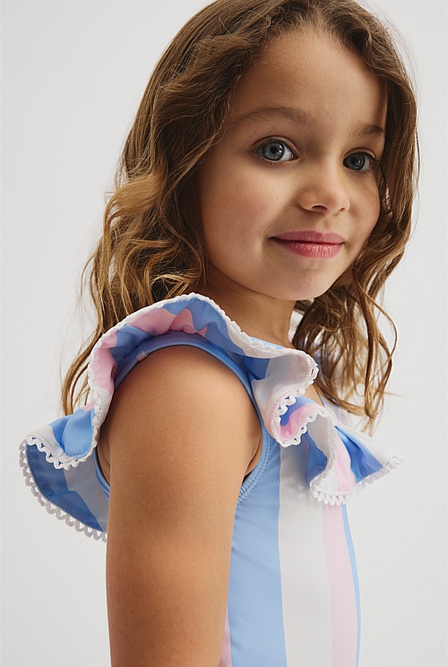Sleeveless Frill Swimsuit Sleeveless Frill Swimsuit