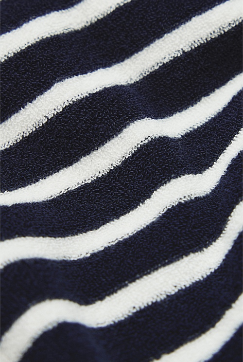 Relaxed Fit Stripe Terry Polo