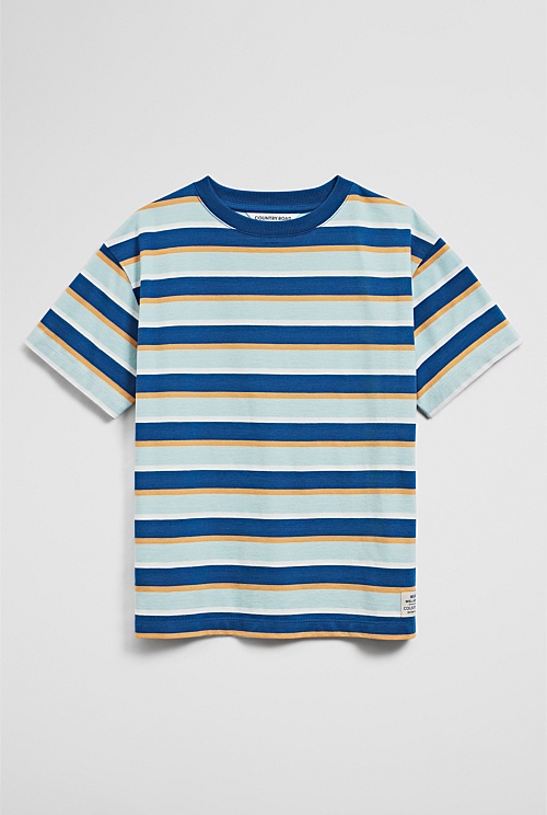 Oversized Stripe Short Sleeve T-Shirt