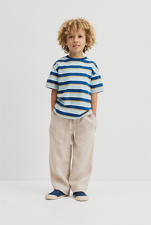 Oversized Stripe Short Sleeve T-Shirt
