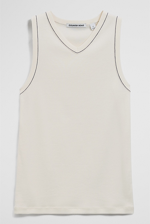 Contrast Stitch Tank