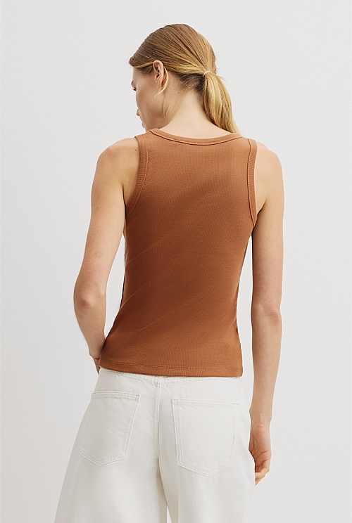 Scoop Neck Rib Tank Scoop Neck Rib Tank