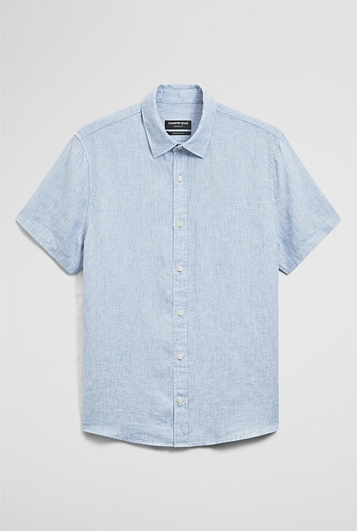 Regular Fit Short Sleeve Linen Shirt Regular Fit Short Sleeve Linen Shirt