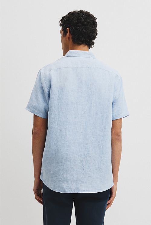 Regular Fit Short Sleeve Linen Shirt Regular Fit Short Sleeve Linen Shirt