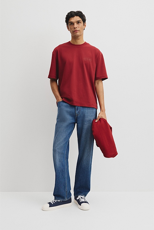Australian Cotton Short Sleeve Heritage Boxy T-Shirt