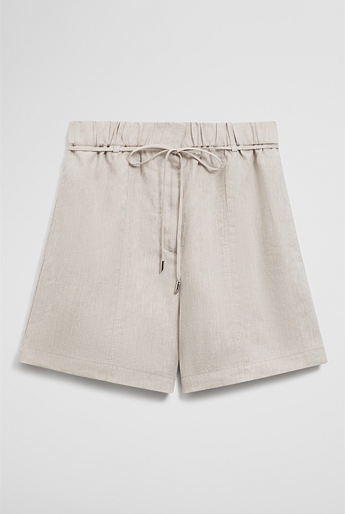 Pull On Linen Short Pull On Linen Short