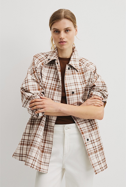 Plaid Swing Coat Plaid Swing Coat
