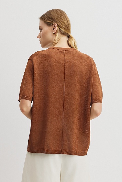 Fine Mesh Knit T-Shirt Fine Mesh Knit T-Shirt