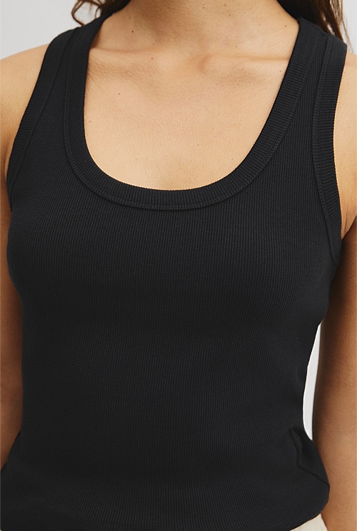 Scoop Neck Rib Tank Scoop Neck Rib Tank