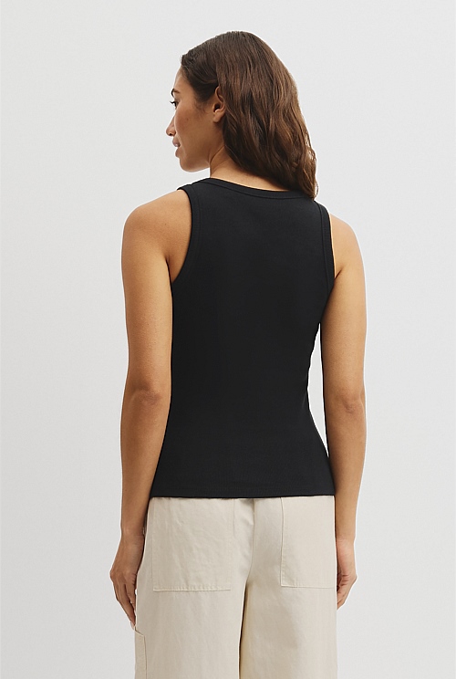 Scoop Neck Rib Tank Scoop Neck Rib Tank