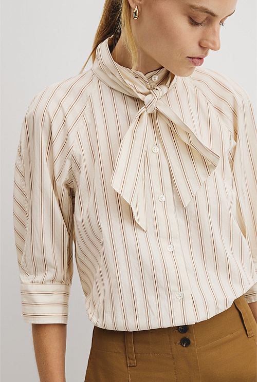 Neck Tie Blouse Neck Tie Blouse