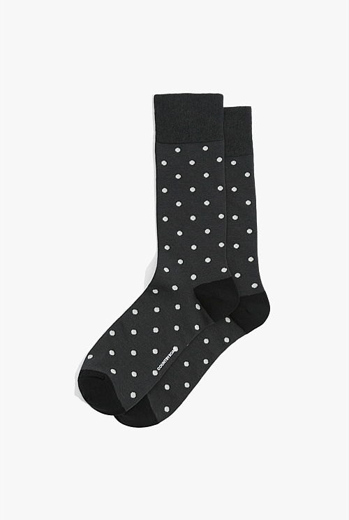 Australian Cotton Blend Spotted Sock