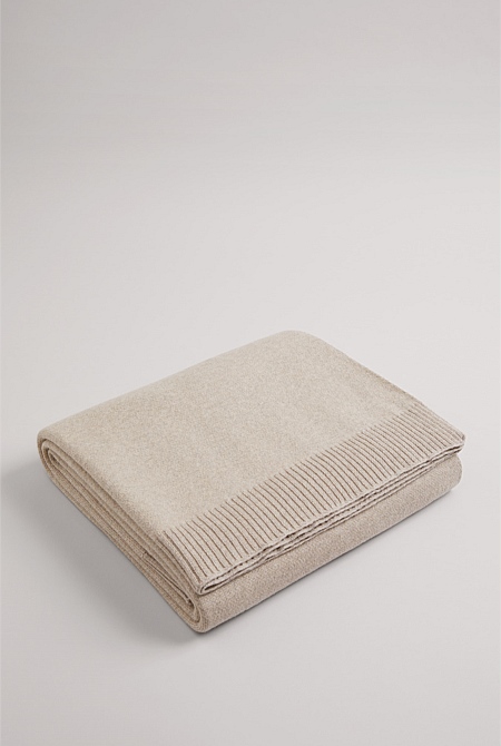 Organically Grown Cotton Heritage Knit Throw