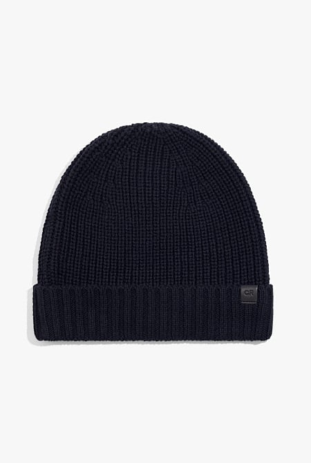 Cotton Blend Rib Beanie