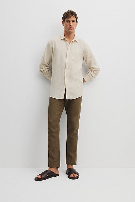 Regular Fit Organically Grown Linen Shirt