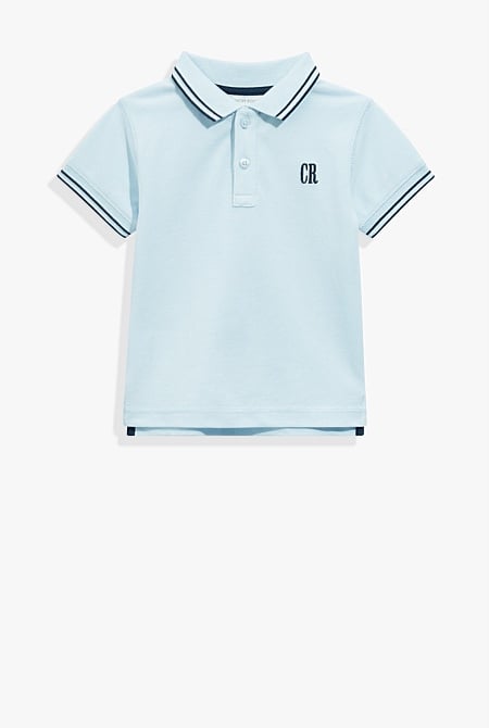 Organically Grown Cotton Logo Polo Shirt