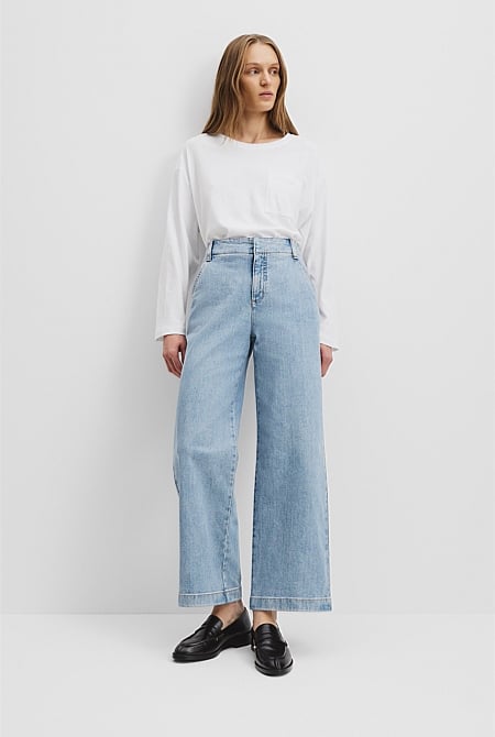 High Rise Wide Leg Jean