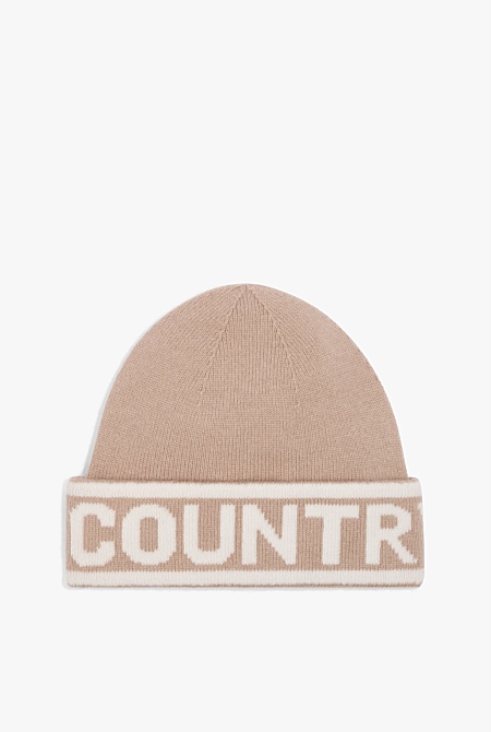 Organically Grown Cotton Blend Logo Beanie