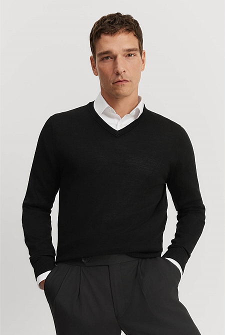 Verified Australian Merino V-Neck Knit