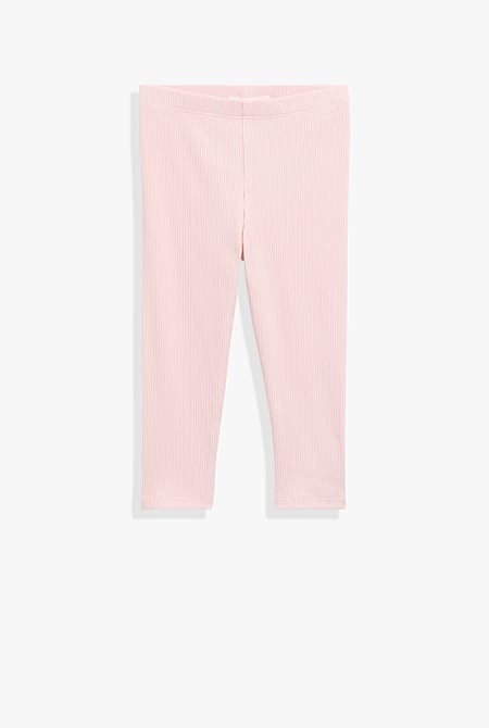 Organically Grown Cotton Blend Solid Rib Legging