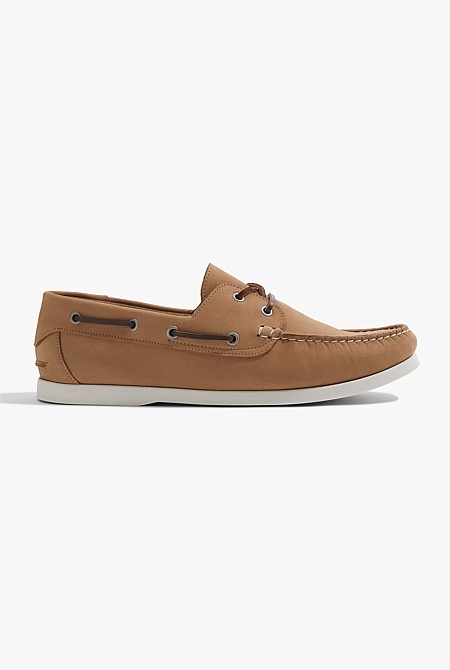 Flynn Nubuck Leather Boat Shoe