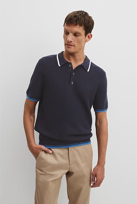 Cotton Linen Textured Polo