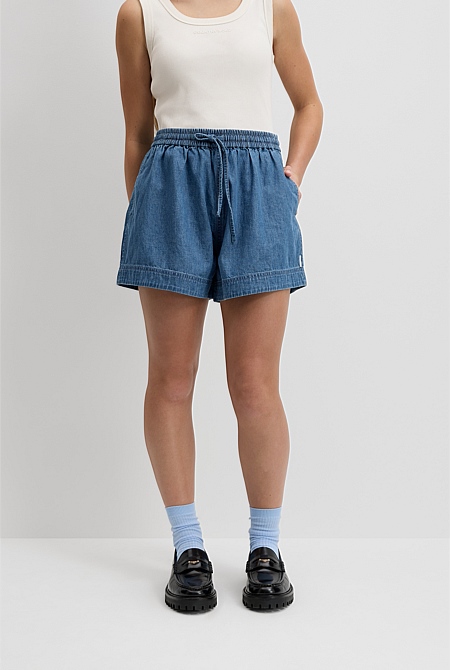 Teen Organically Grown Cotton Chambray Short