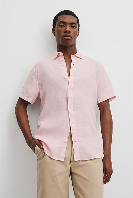 Regular Fit Organically Grown Linen Short Sleeve Shirt