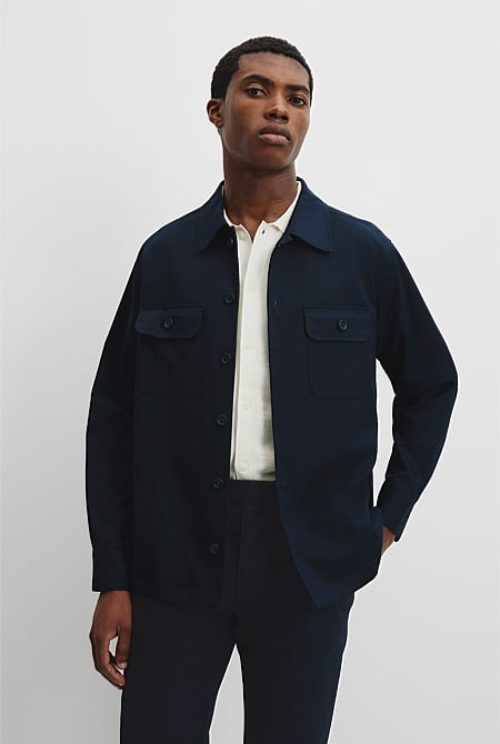 Regular Fit Cotton Twill Overshirt