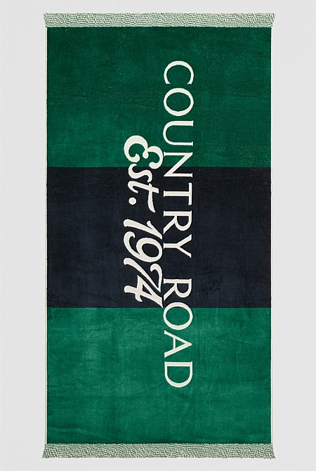 Verified Australian Cotton CR Est. 1974 Beach Towel