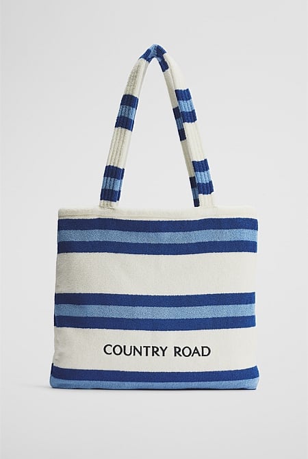 Verified Australian Cotton Stripe Bag-to-Towel