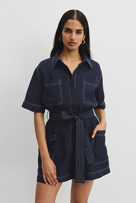 Organically Grown Linen Playsuit