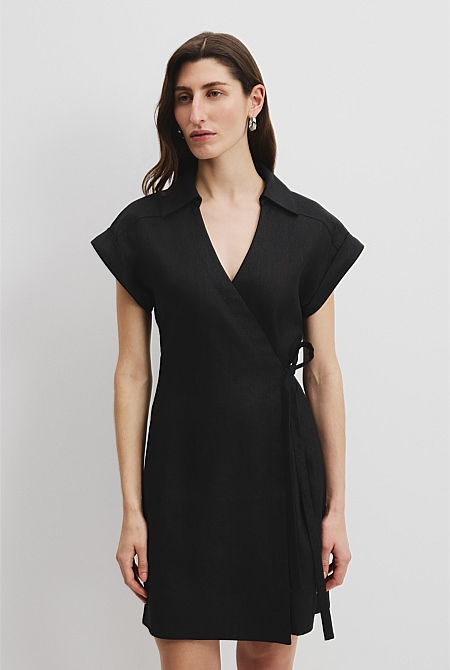 Organically Grown Linen Wrap Dress