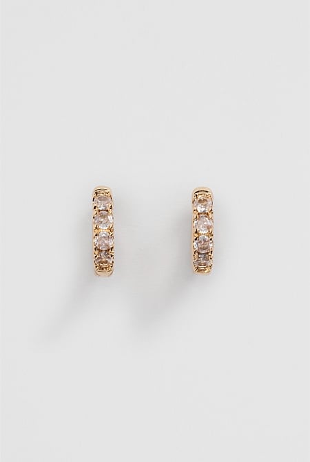 Eva Cubic Zirconia Hoop Earring