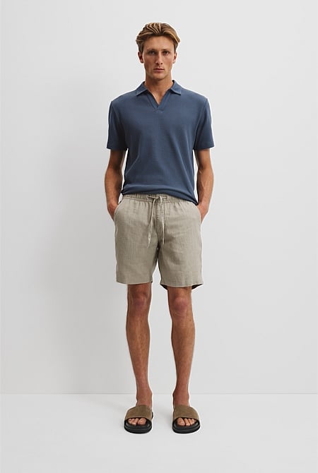 Organically Grown Linen Drawcord Short